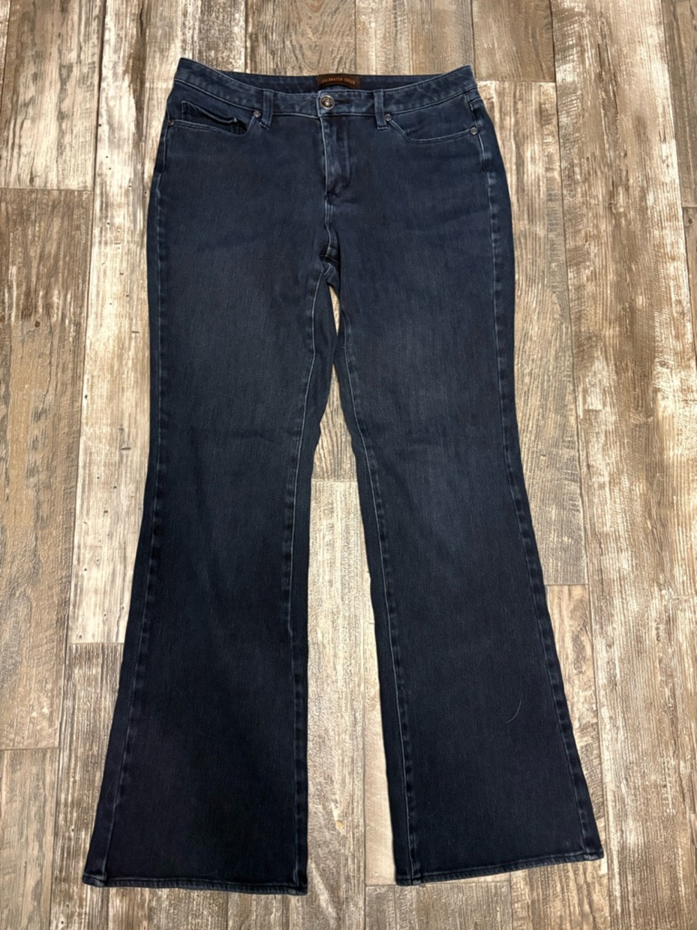 Coldwater Creek Women's Dark Blue Flare Jeans
